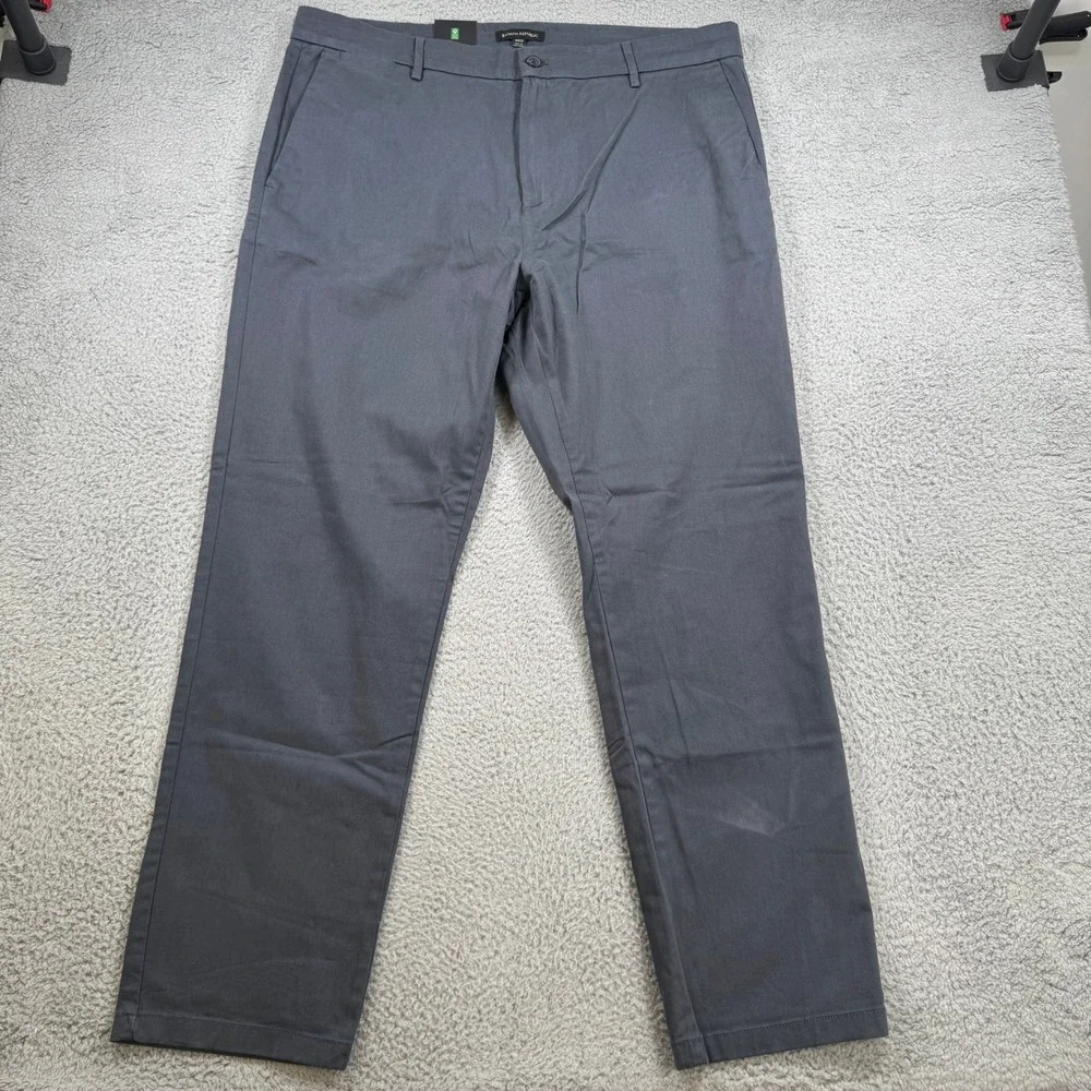 Banana Republic Mens Gray Cotton Stretch Chino Pants 40x32 New With Tags